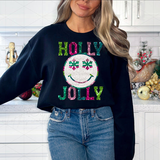 Holly Jolly faux sequins