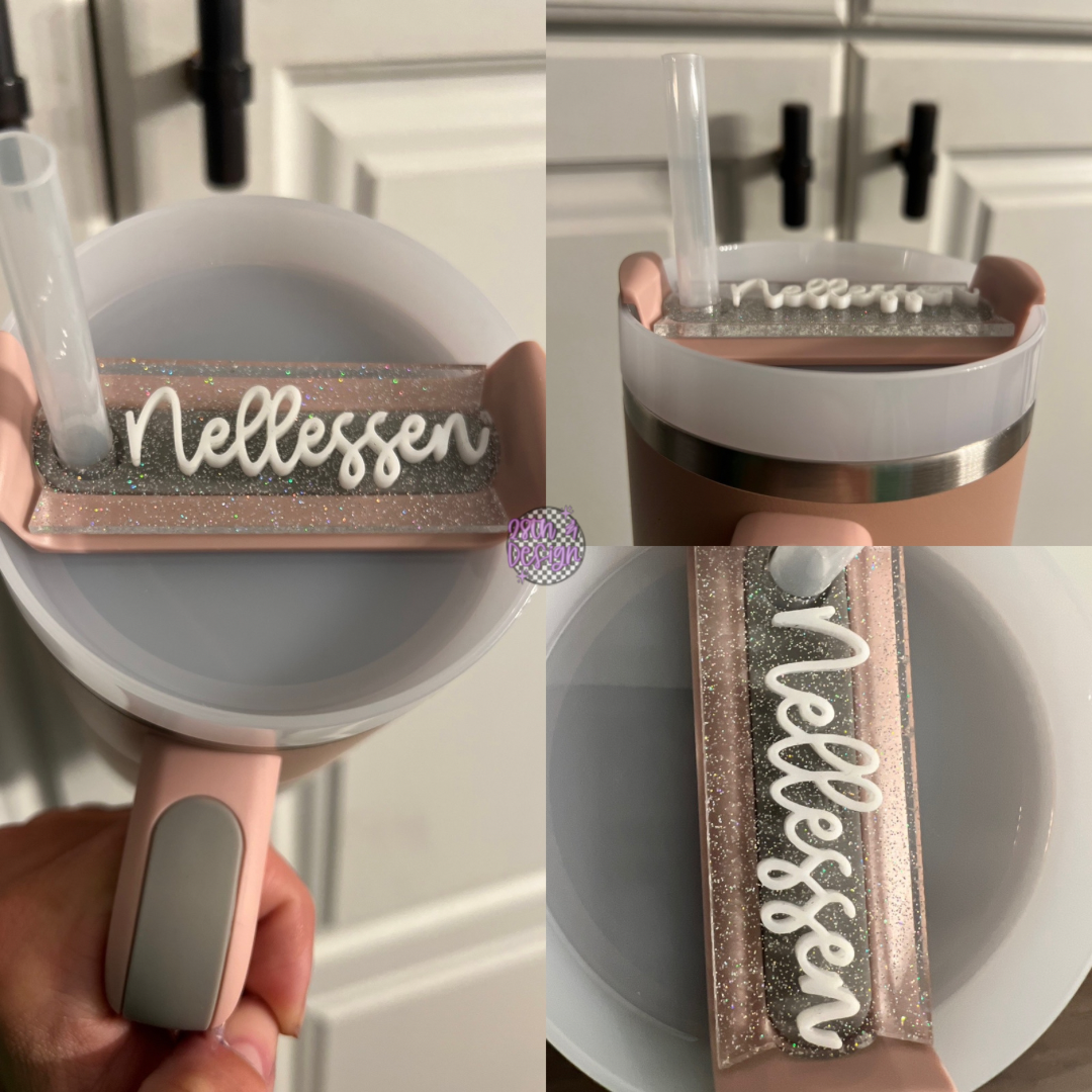 Customized Acrylic Tumbler Name Tags, Personalized Name ID Tags For 30oz 40oz Tumblers, Acrylic Name Plate, Quencher Stanley Name Plate