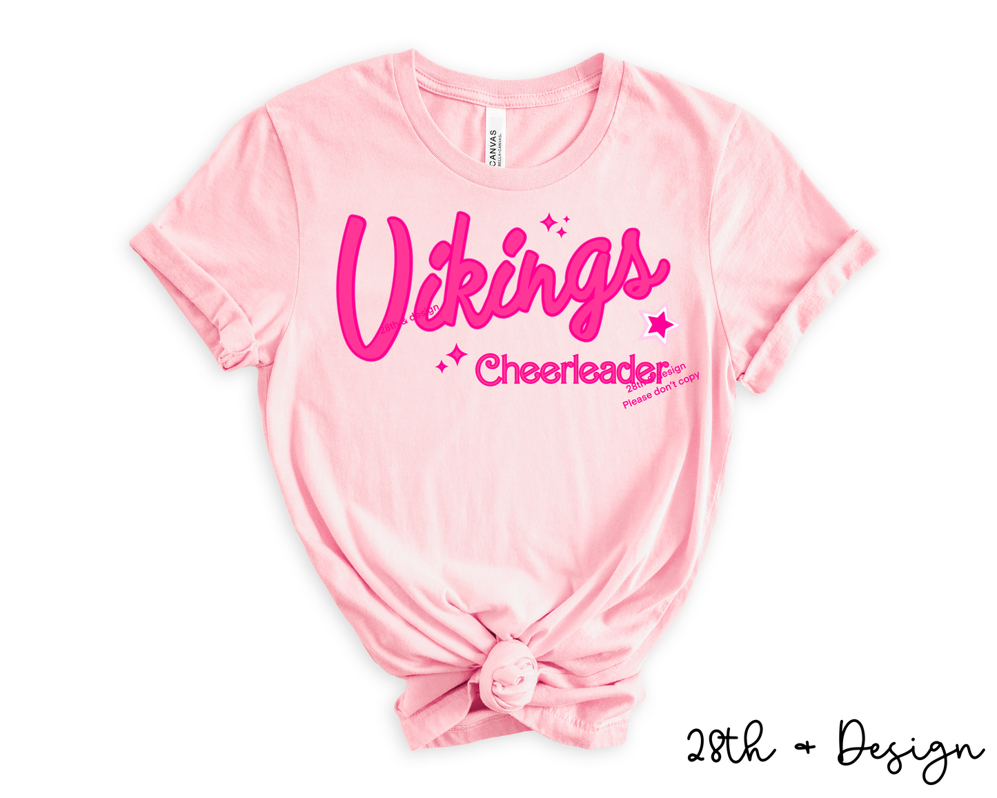 Pink Vikings Cheerleader